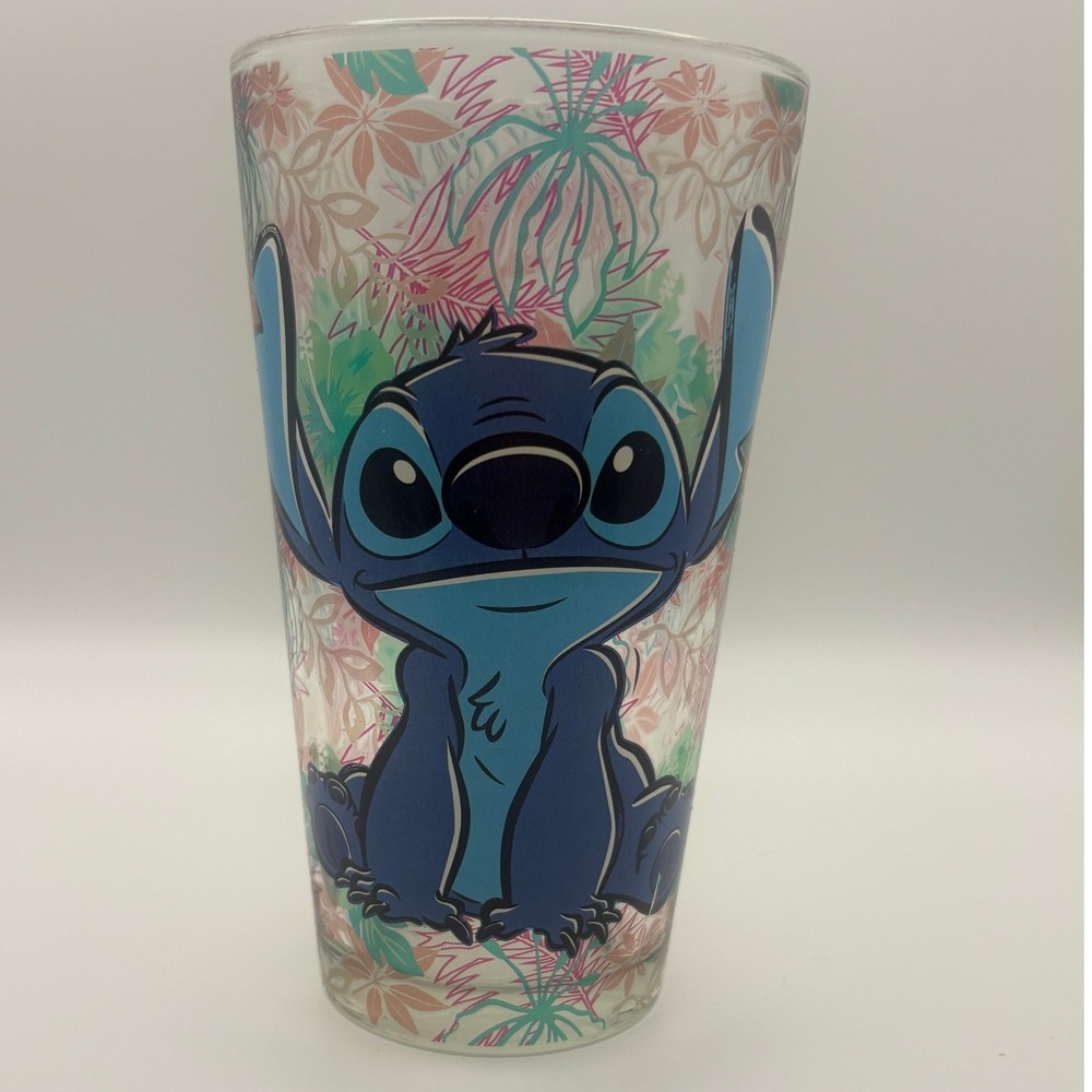 Disney Lilo & Stitch Tropical Floral 16oz Pint Glass